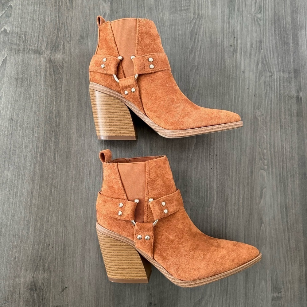 YOKI Muriel Women suede Western ankle boots cowgirl booties NWT Size 6 - Picture 6 of 11